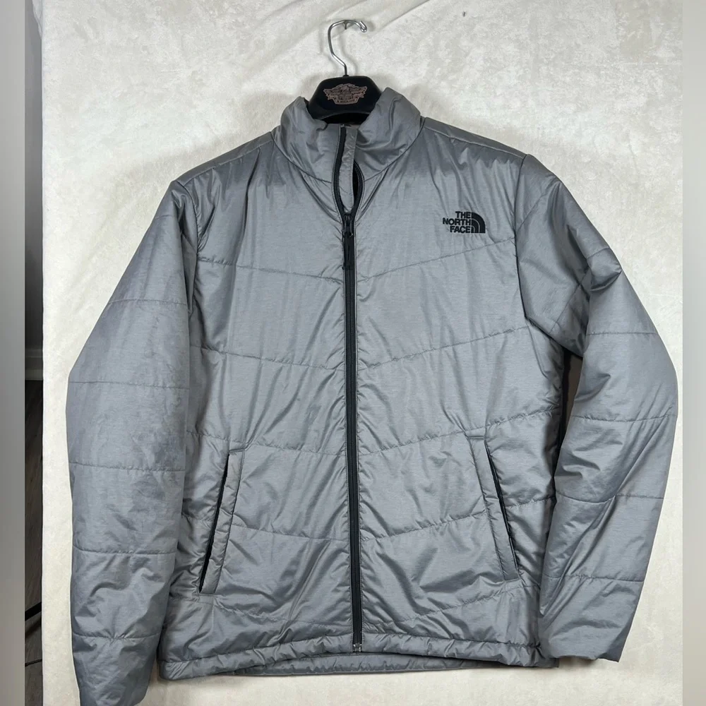 The North Face Men's Gray Jacket Medium Junction Insulated Waterproof Nanopuff
